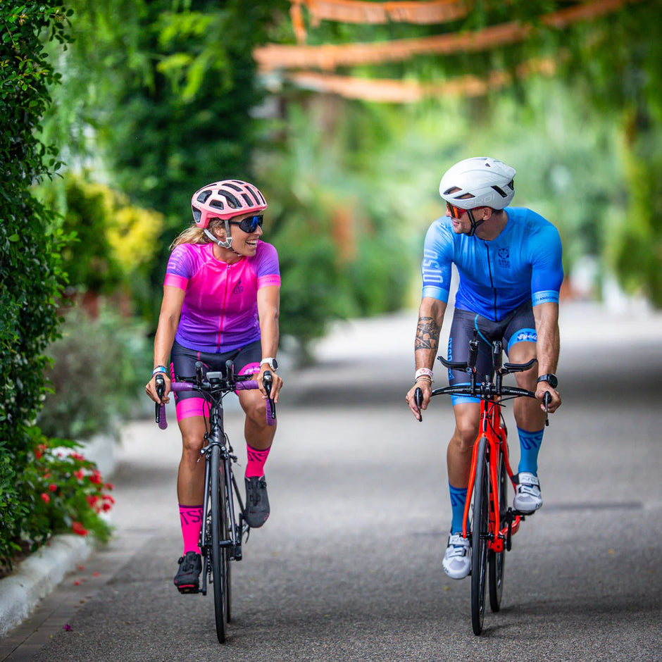 OTSO Cycling Socks High Cut Fluo Pink