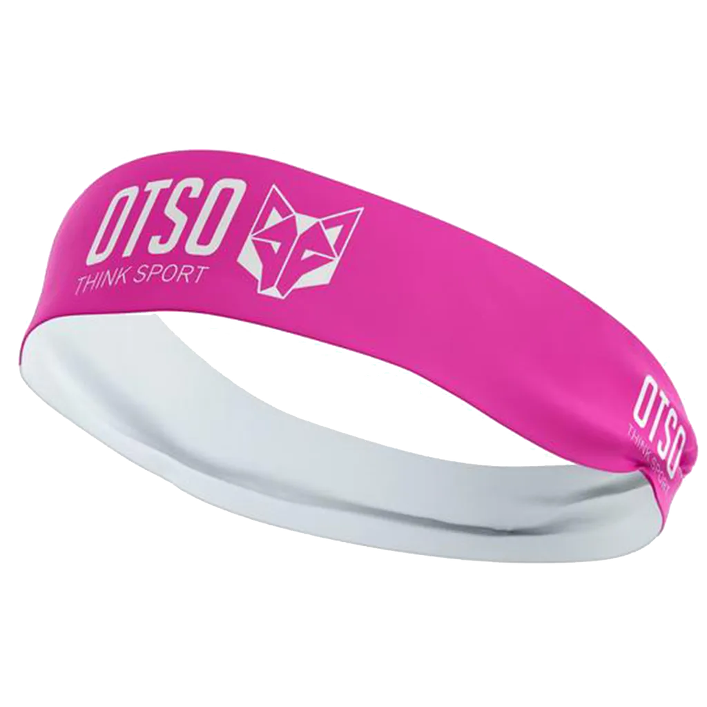 OTSO Sport Fluo Pink / White Headband