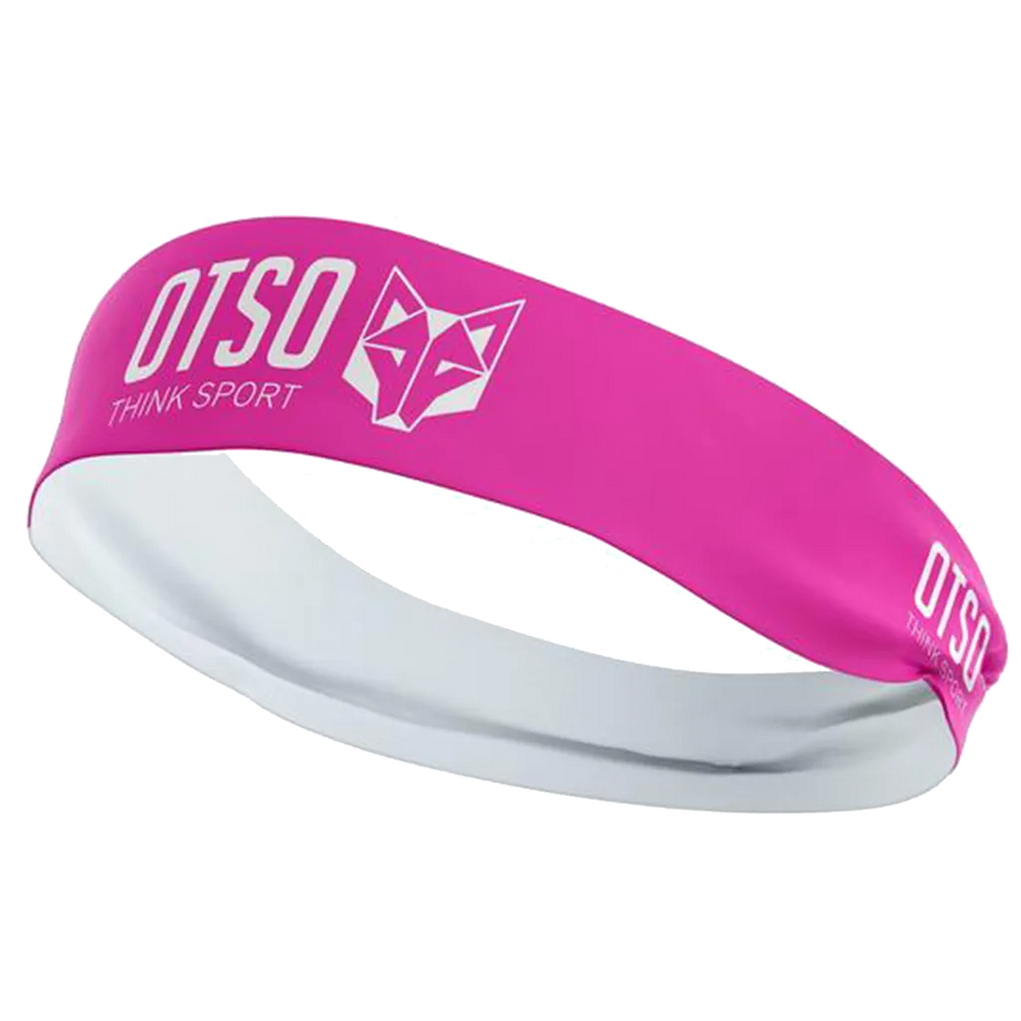 OTSO Sport Fluo Pink / White Headband