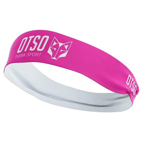 OTSO Sport Fluo Pink / White Headband