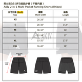 AKIV FLUX GN 2-in-1 Multi-Pocket Running Shorts (Unisex) - Inner Tights Version