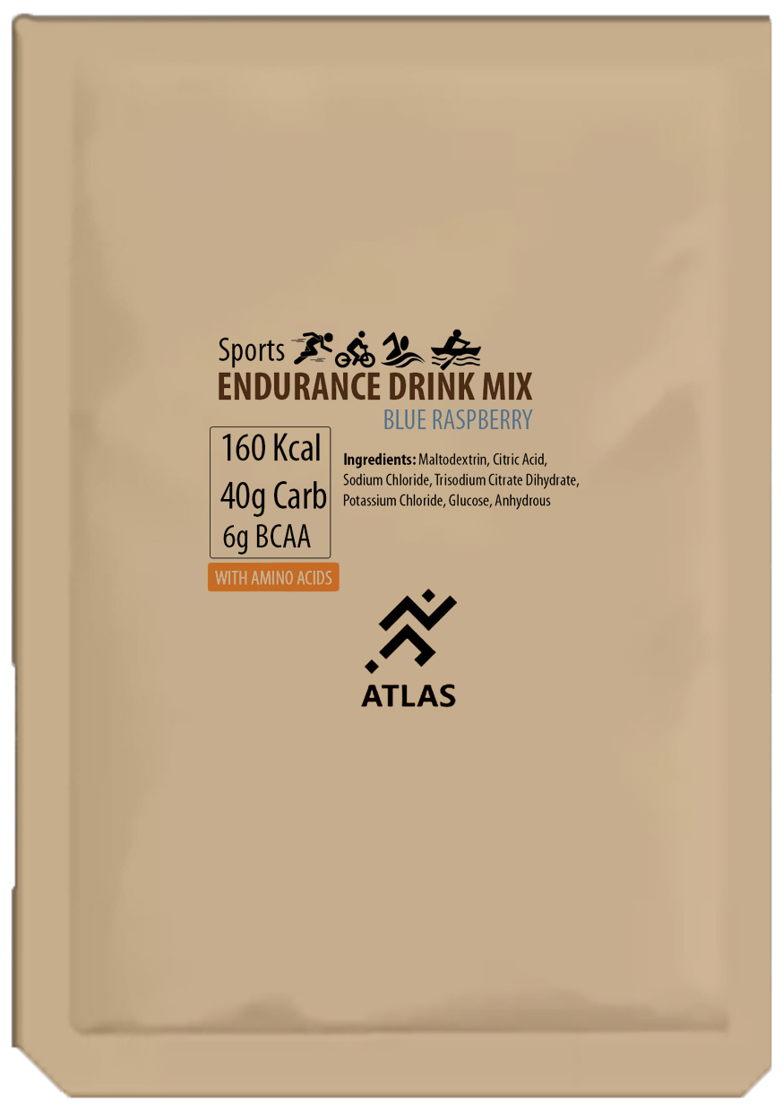 ATLAS ENDURANCE BCAA Drink Mix 160 Calories Blue Raspberry Flavor