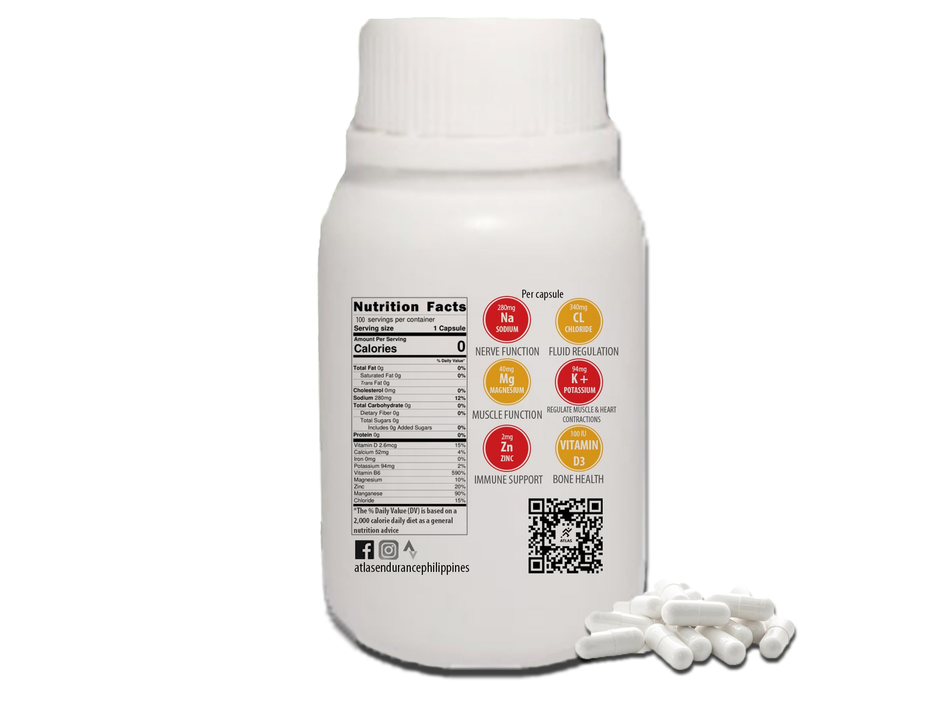 Atlas Electrolyte Capsules - 100 pcs