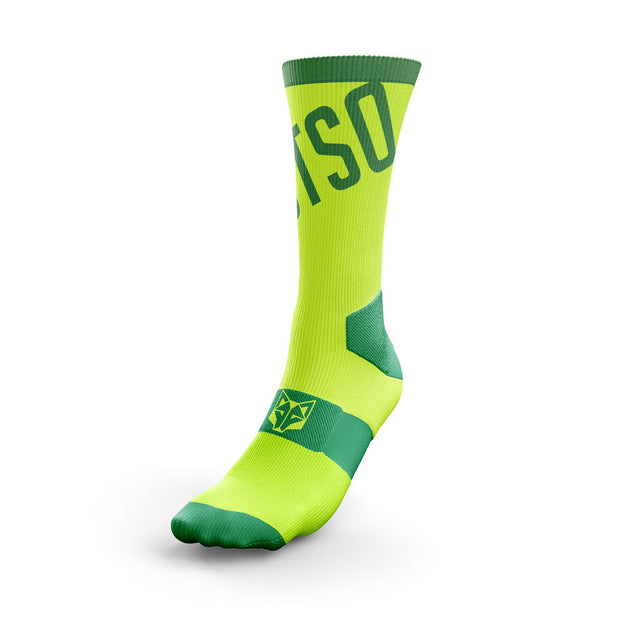 OTSO Cycling Socks High Cut Fluo Green