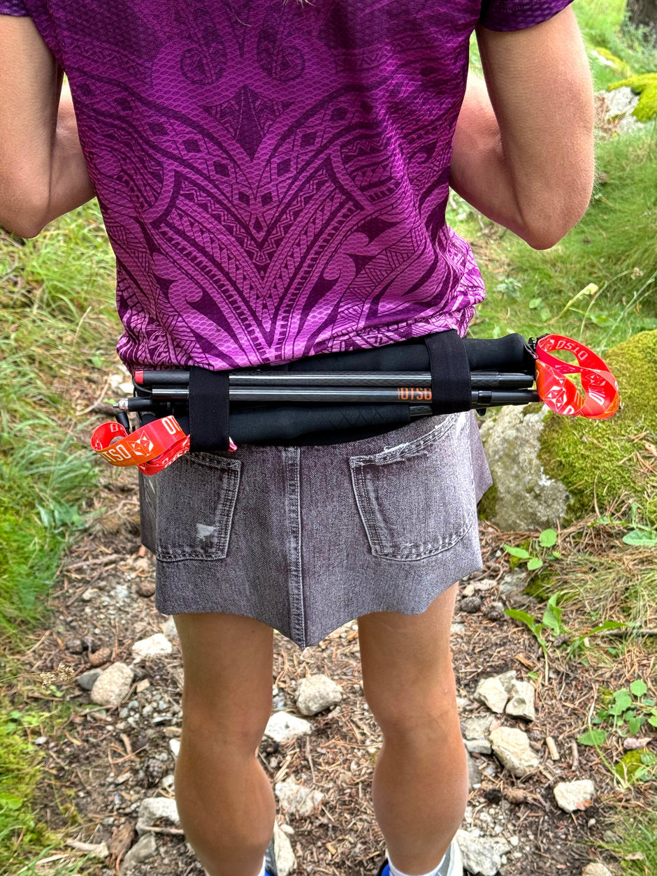 OTSO Ultralight Foldable Carbon Poles for Trail Running and Trekking - Black