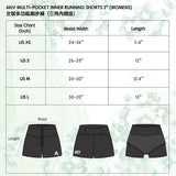 AKIV Women's Multi-Pocket Running Inner Shorts (Triangle Inner Lining Version) - Earth Green