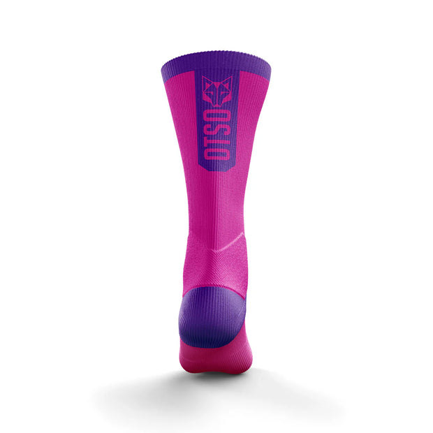 OTSO Cycling Socks High Cut Fluo Pink