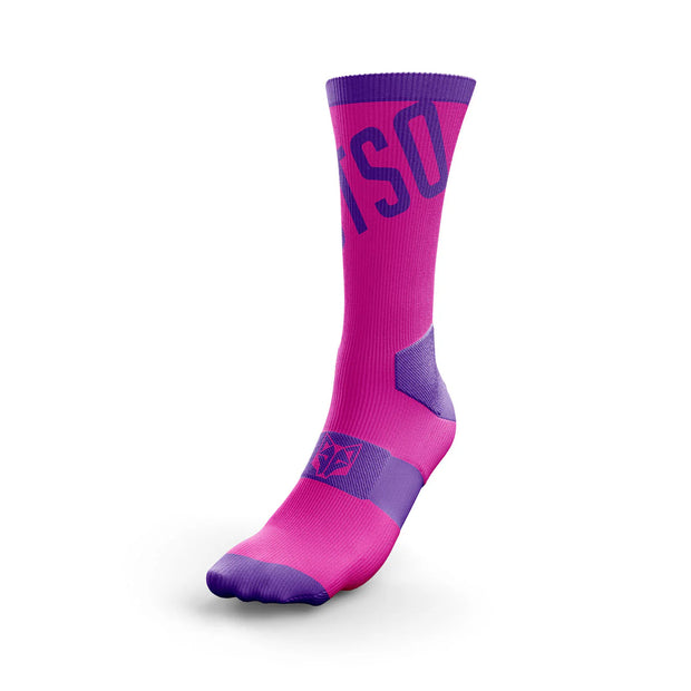 OTSO Cycling Socks High Cut Fluo Pink