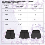 AKIV Women's 2-in-1 Multi-Pocket Running Shorts (Inner Tights Version)