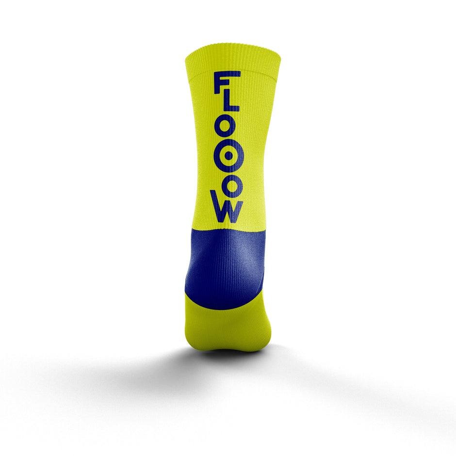 OTSO Multi-Sport Socks Medium Cut FLOOOW Fluo Yellow & Electric Blue