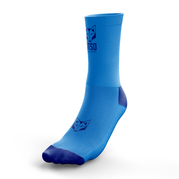OTSO Multi-Sport Socks Medium Cut FLOOOW Light Blue & Electric Blue