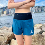 【Blue】AKIV 2-in-1 Multi-Pocket Running Shorts (Womens) - Inner Tights Version (Copy)