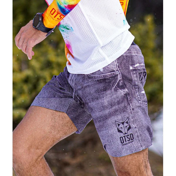 OTSO Shorts Men Black Jeans