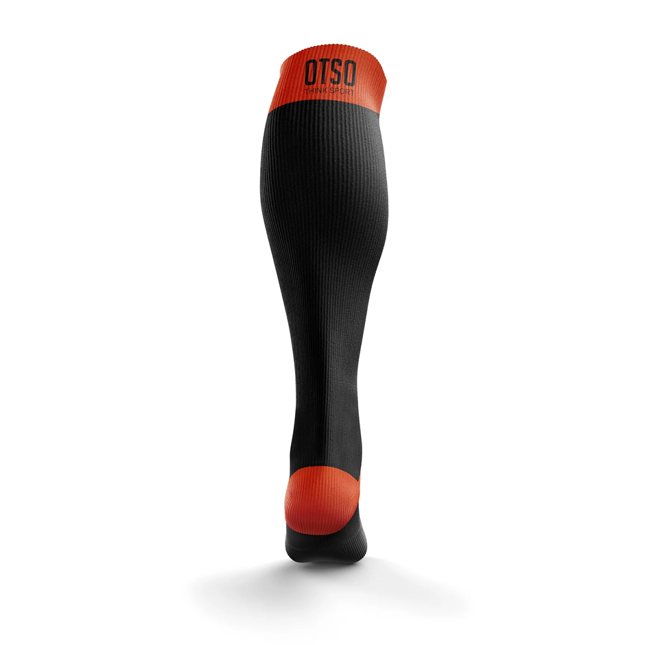 OTSO Compression Recovery Socks Black & Fluo Orange