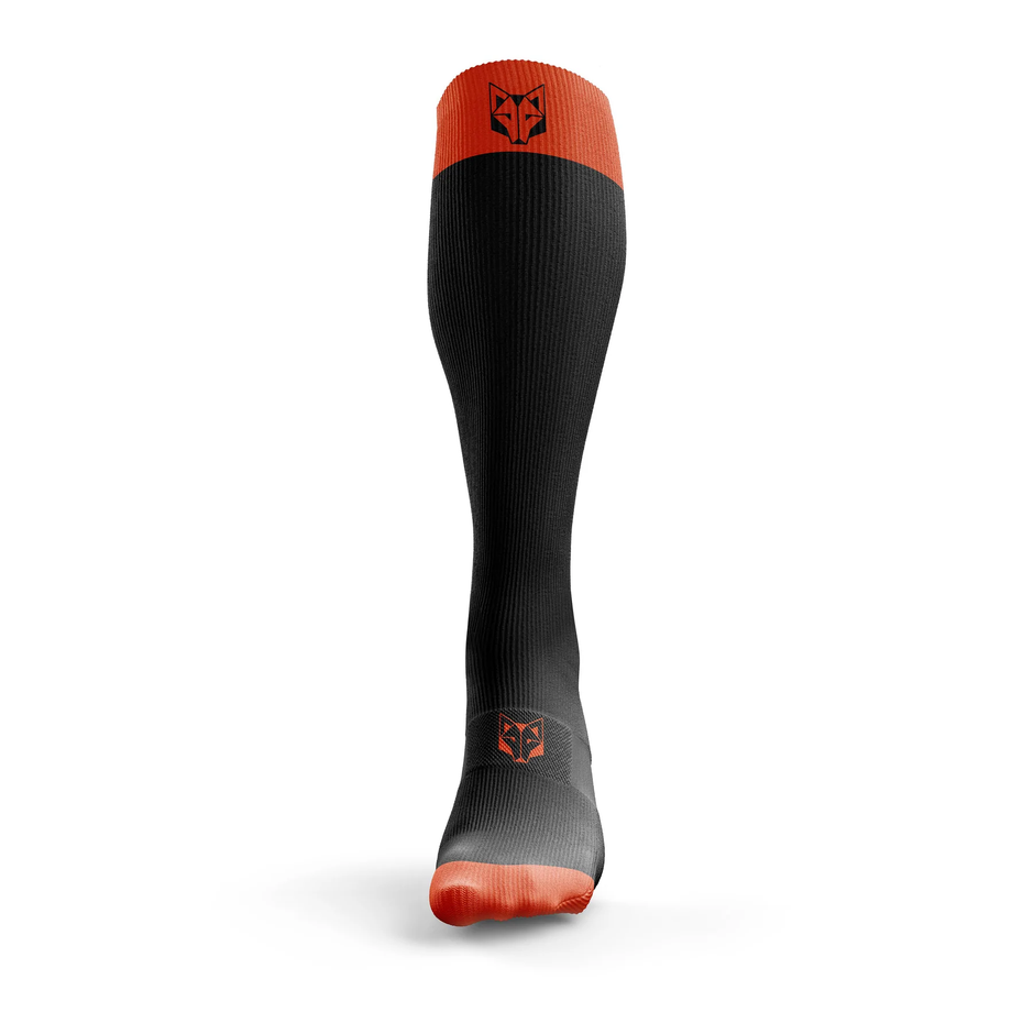 OTSO Compression Recovery Socks Black & Fluo Orange