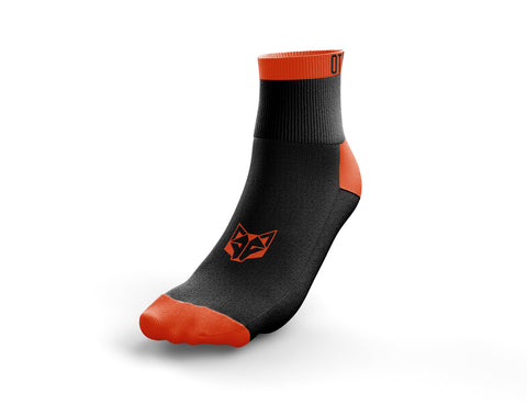 OTSO Multisport Low Cut Black & Fluo Orange Socks