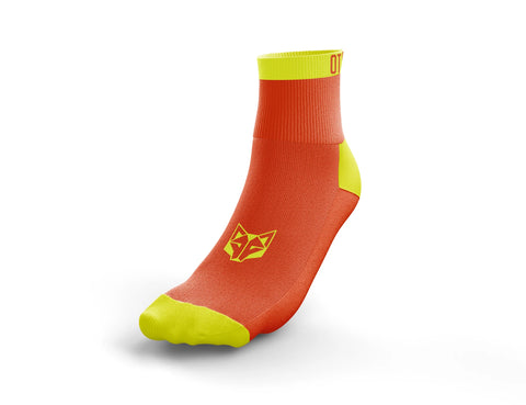 OTSO Multisport Low Cut Fluo Orange & Fluo Yellow Socks
