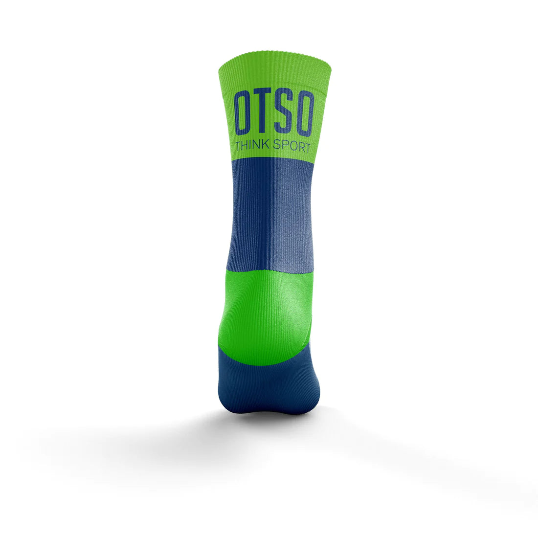 OTSO Multisport Socks Medium Cut Electric Blue & Fluo Green