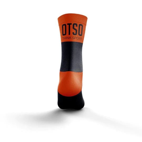 OTSO Multisport Socks Medium Cut Black & Fluo Orange