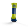 OTSO Multisport Socks Medium Cut Electric Blue & Fluo Yellow