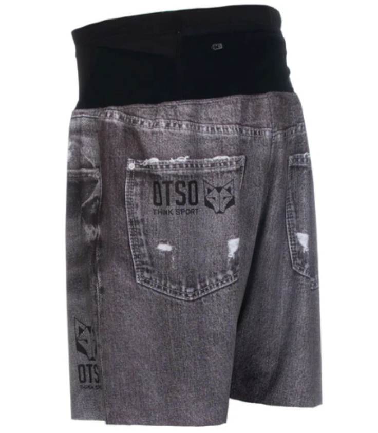 OTSO Shorts Men Black Jeans